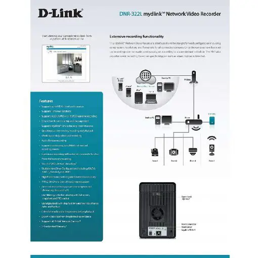 ضبط کننده تحت شبکه دی لینک DNR-322L-5